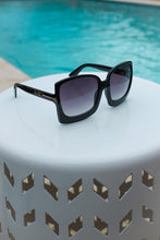 Load image into Gallery viewer, Black Gray Megan Oversized Gradient Sunglasses
