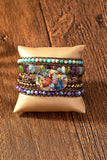 34 inch 5 wraps natural stone boho bracelet