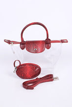Cargar imagen en el visor de la galería, Convertible Clear Mini Tote Bag Set
