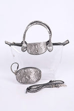 Cargar imagen en el visor de la galería, Convertible Clear Mini Tote Bag Set
