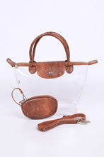 Cargar imagen en el visor de la galería, Convertible Clear Mini Tote Bag Set
