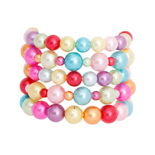 Cargar imagen en el visor de la galería, 5 Pcs Rainbow Pearl Bracelets

