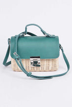 Cargar imagen en el visor de la galería, Contrast Flap Summer Straw Swing Bag
