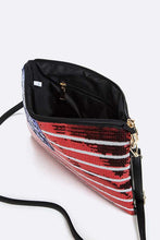 Cargar imagen en el visor de la galería, USA Flag Sequins Convertible Crossbody Bag
