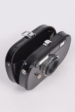 Cargar imagen en el visor de la galería, Metallic Oval Camera Iconic Swing Clutch Bag
