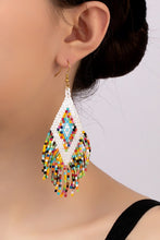 Load image into Gallery viewer, Boho seed bead tassel earrings
