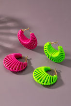 Load image into Gallery viewer, Cord braided cone shape hoop earrings
