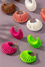 Load image into Gallery viewer, Cord braided cone shape hoop earrings
