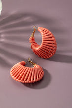 Load image into Gallery viewer, Cord braided cone shape hoop earrings
