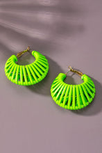 Load image into Gallery viewer, Cord braided cone shape hoop earrings
