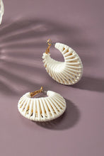 Load image into Gallery viewer, Cord braided cone shape hoop earrings
