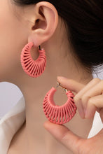 Load image into Gallery viewer, Cord braided cone shape hoop earrings
