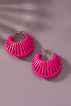 Load image into Gallery viewer, Cord braided cone shape hoop earrings
