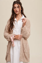 Cargar imagen en el visor de la galería, Popcorn Open Knit Cardigan Sweater
