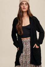 Load image into Gallery viewer, Popcorn Open Knit Cardigan Sweater
