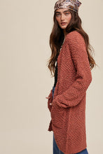 Cargar imagen en el visor de la galería, Popcorn Open Knit Cardigan Sweater
