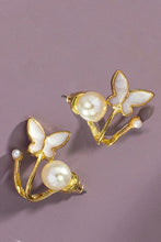 Load image into Gallery viewer, Front and back pearl stud and butterfly ear jacket
