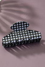 Load image into Gallery viewer, checker pattern hair claw clip
