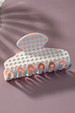 checker pattern hair claw clip
