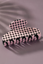 Load image into Gallery viewer, checker pattern hair claw clip
