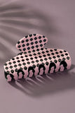 checker pattern hair claw clip