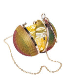 Mix Color Rhinestone Ball Pendant Clutch