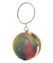 Load image into Gallery viewer, Mix Color Rhinestone Ball Pendant Clutch
