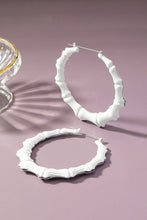 Load image into Gallery viewer, Oversize color coated bamboo hoop earrings
