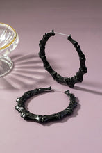 Load image into Gallery viewer, Oversize color coated bamboo hoop earrings
