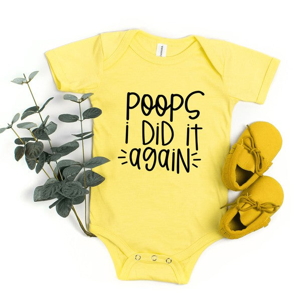 Poops I Did It Again Baby Onesie