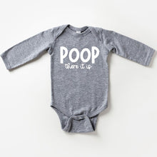 Cargar imagen en el visor de la galería, Poop There It Is Baby Long Sleeve Onesie
