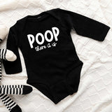 Poop There It Is Baby Long Sleeve Onesie