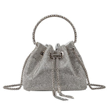 Cargar imagen en el visor de la galería, Chic Design Mini Bucket Bag diamond Sling Purse
