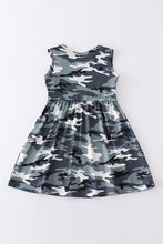 Load image into Gallery viewer, Camouflage patriotic girl dress
