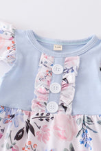 Cargar imagen en el visor de la galería, Blue ruffle buttons girl baby bubble
