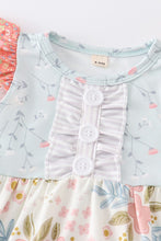 Cargar imagen en el visor de la galería, Floral print ruffle buttons girl baby bubble
