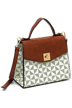 Cargar imagen en el visor de la galería, PM Monogram Twist Lock Flap Satchel
