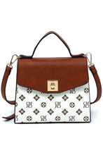 Cargar imagen en el visor de la galería, CM Monogram Twist Lock Flap Satchel
