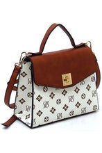 Cargar imagen en el visor de la galería, CM Monogram Twist Lock Flap Satchel
