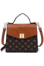 Cargar imagen en el visor de la galería, CM Monogram Twist Lock Flap Satchel
