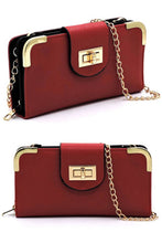 Cargar imagen en el visor de la galería, Fashion Turn Lock Crossbody Wallet
