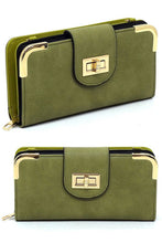 Cargar imagen en el visor de la galería, Fashion Turn Lock Crossbody Wallet
