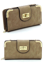 Cargar imagen en el visor de la galería, Fashion Turn Lock Crossbody Wallet

