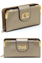 Cargar imagen en el visor de la galería, Fashion Turn Lock Crossbody Wallet
