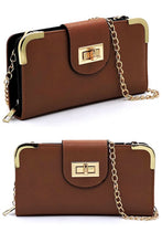 Cargar imagen en el visor de la galería, Fashion Turn Lock Crossbody Wallet
