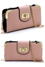 Cargar imagen en el visor de la galería, Fashion Turn Lock Crossbody Wallet
