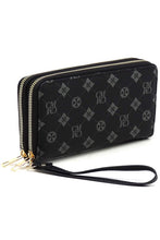 Cargar imagen en el visor de la galería, CM Monogram Zip Around Clutch Wallet Wristlet
