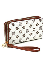 Cargar imagen en el visor de la galería, CM Monogram Zip Around Clutch Wallet Wristlet
