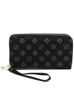 Cargar imagen en el visor de la galería, CM Monogram Zip Around Clutch Wallet Wristlet
