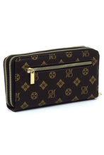 Cargar imagen en el visor de la galería, CM Monogram Zip Around Clutch Wallet Wristlet
